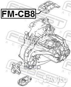 Подушка кпп левая Ford Focus/C-Max 07-14 fmcb8