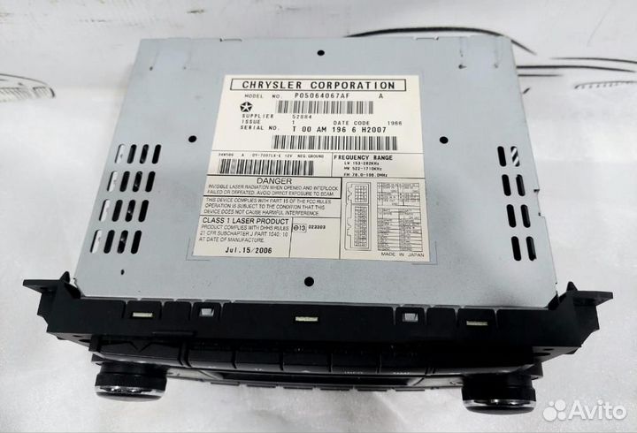 Магнитола Grand Cherokee (WH/WK) 2005-2010 Jeep