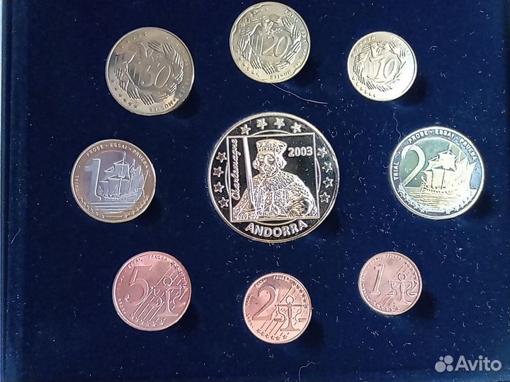 Пробные наборы монет евро