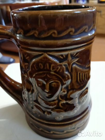 Советская пивная кружка 0,75 л и 1,0 л керамика