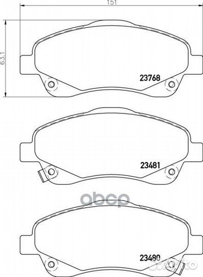 Колодки тормозные дисковые перед NP1048 NIS