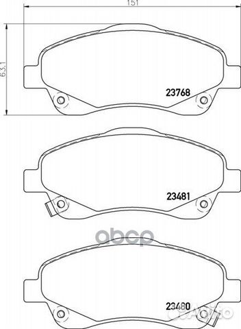 Колодки тормозные дисковые перед NP1048 NIS