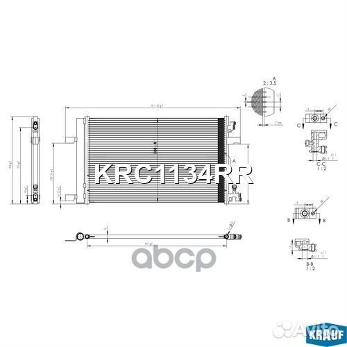 Радиатор кондиционера KRC1134RR Krauf