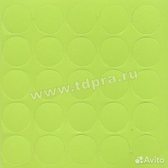 Заглушка самоклеящаяся d14 мм зеленый горошек 25