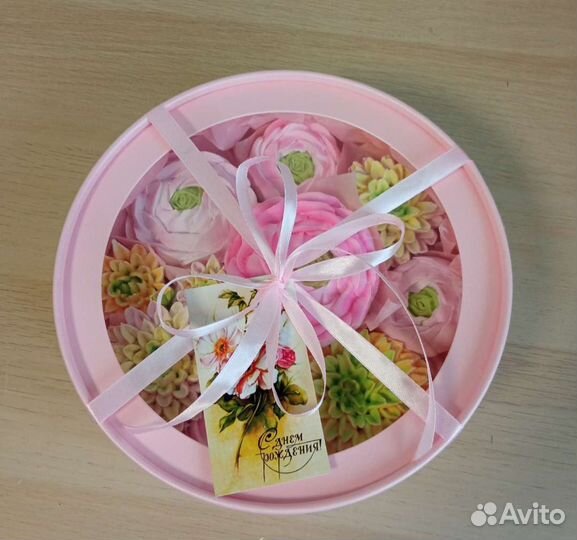 Зефирный букет в коробке