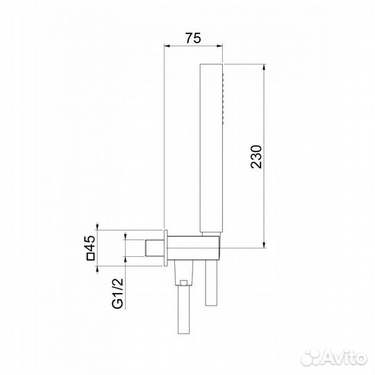 Душевой гарнитур Webert Shower Set AC1045794, мат