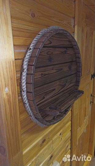 Винная полка бочка