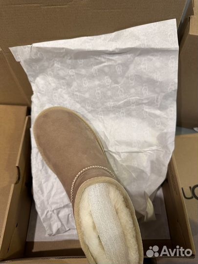 Угги женские UGG classic mini II sand оригинал