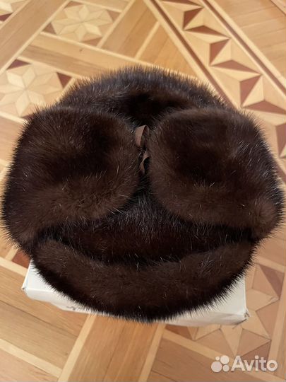 Норковая шапка мужская ушанка