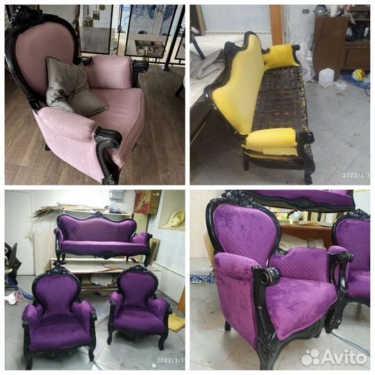 Перетяжка мягкой мебели