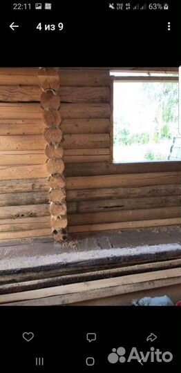 Шлифовка полировка домов сруба