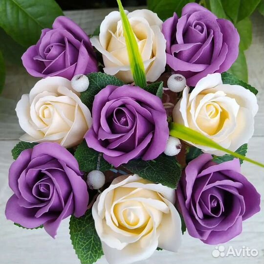 Букеты из мыльных роз