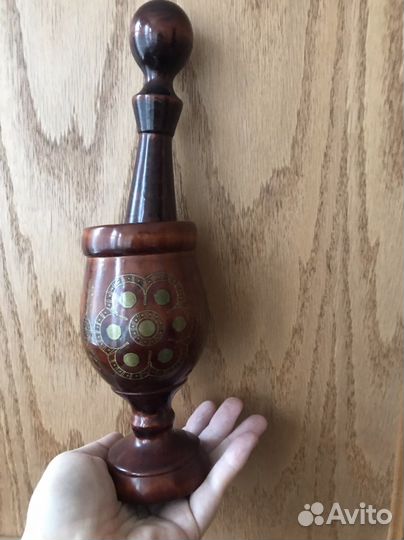 Ступка чесночница из кизилового дерева,Унцукуль