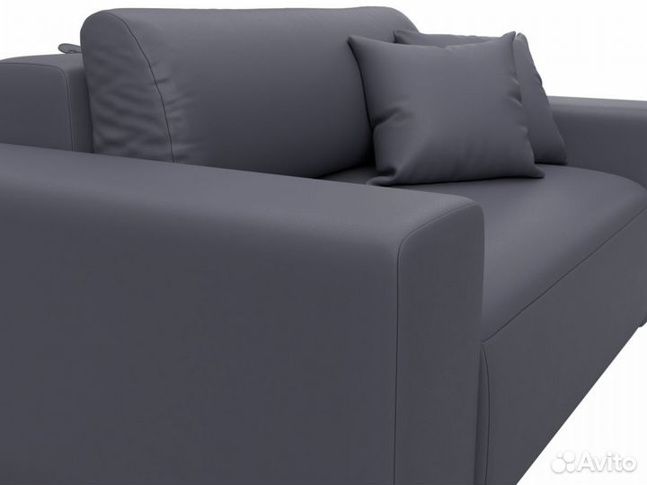 Кресло Лига-036 нпб, экокожа, grifon 15 серый