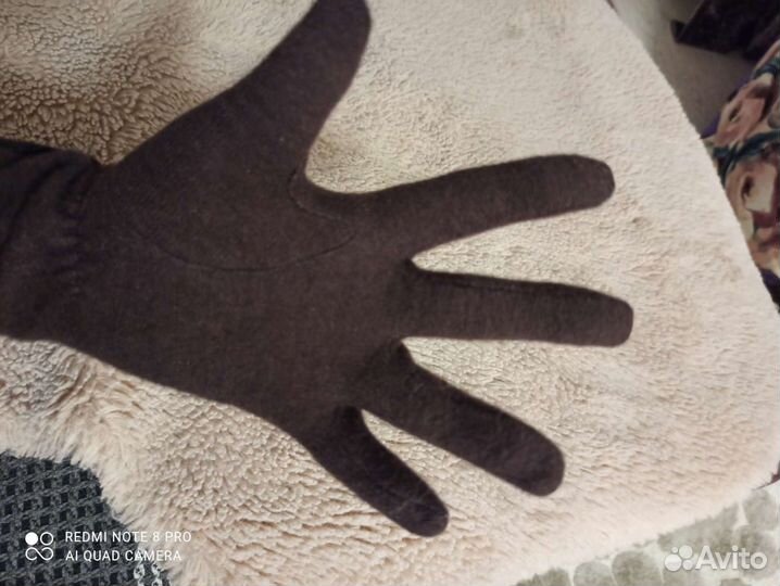 Длинные перчатки замша