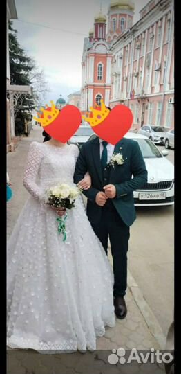 Свадебное платье 44 46 рост 170