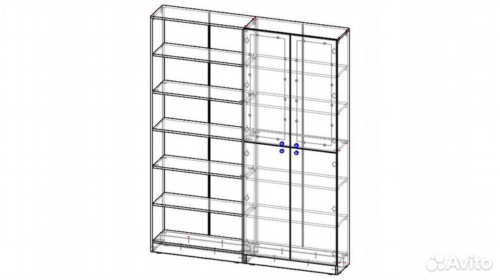 Стеллаж для книг белый