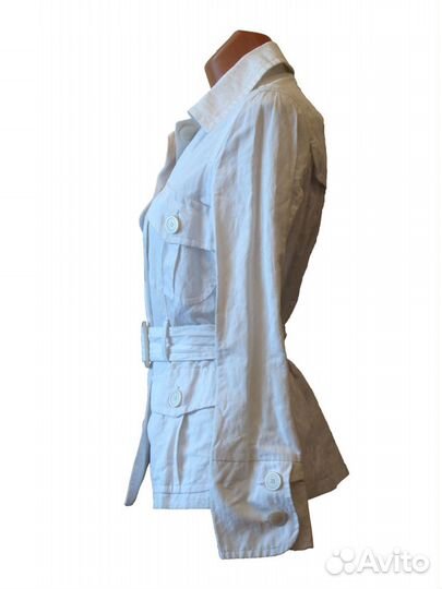 Куртка женская белая с поясом новая, Италия, 262