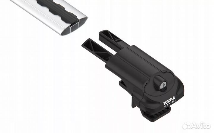 Багажник поперечины Turtle air1 черный на рейлинг