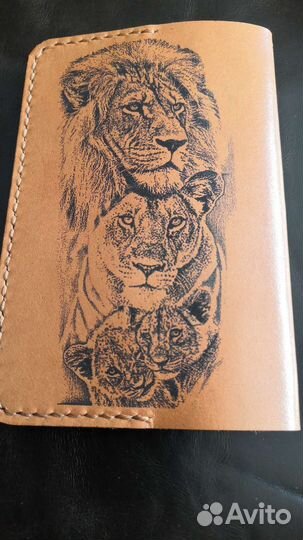 Обложка на паспорт натуральная кожа, ручная работа
