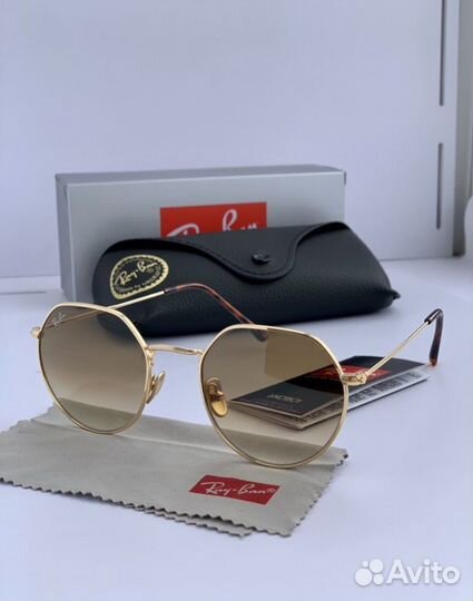 Солнцезащитные очки ray ban Jack коричневые