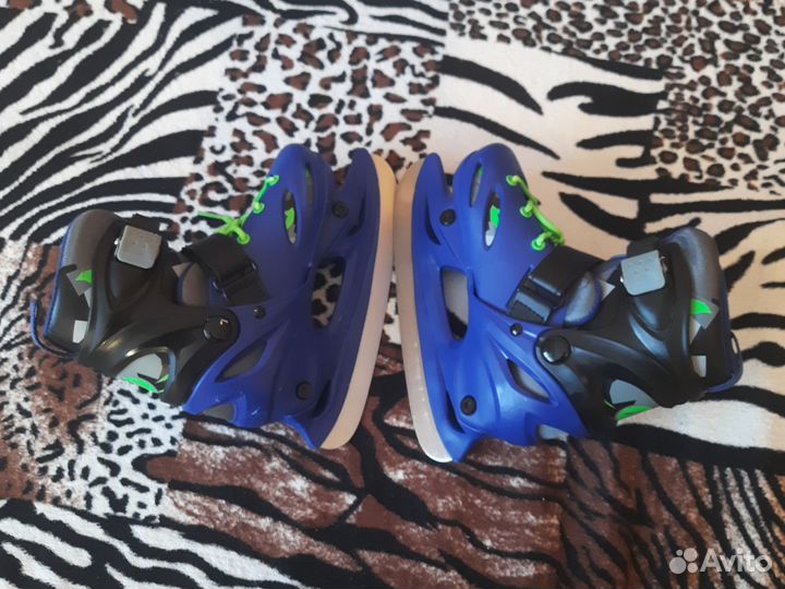 Коньки хоккейные детские раздвижные 30-33 размер