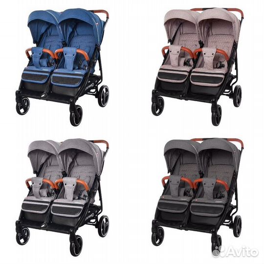 Коляска для двойни Carrello Connect 2 в 1