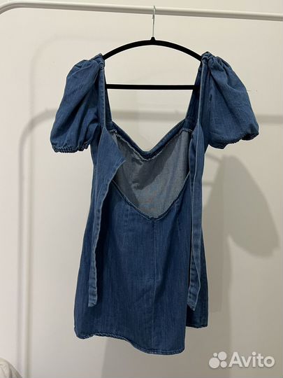 Джинсовое платье zara M