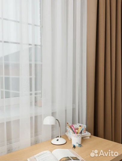 Штора из белой вуали 400х300