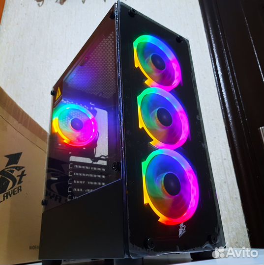 Новый Игровой Корпус для Пк 1St 4X-FAN F-RGB ATX