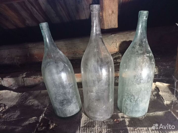 Старинные бутылки, банка 10л