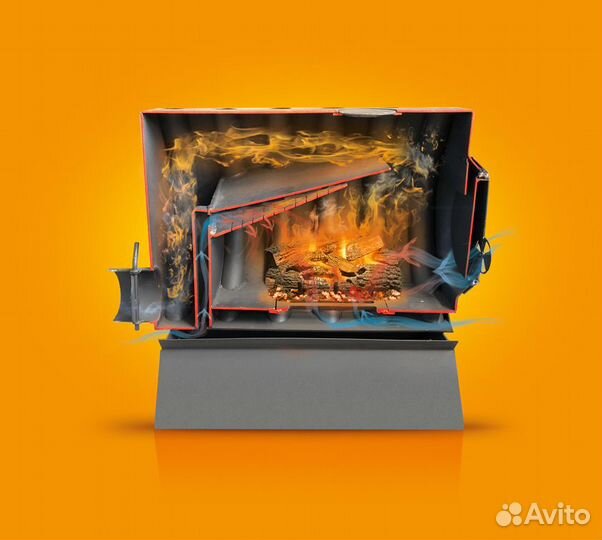 Bulyk печь отопительная Булик 150, с мал. стеклом