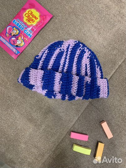 Шапка вязаная ручная работа