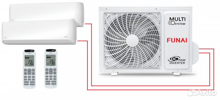 Мульти- сплит система инвертор. Кондиционеры