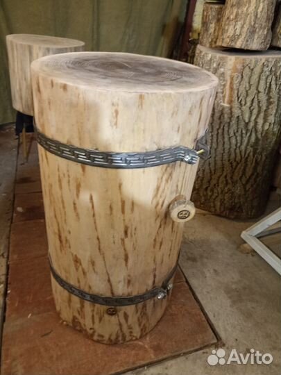 Колода дубовая для рубки мяса, дров