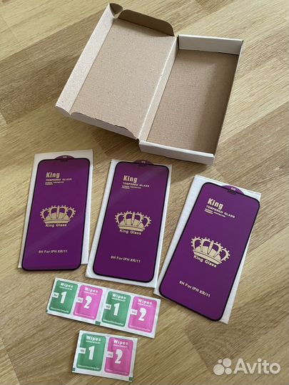 Защитные стекла для iPhone комплект 3 шт