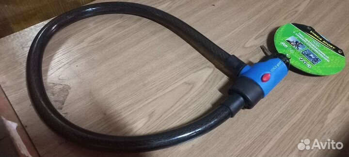 Велосипедный замок тросовый на ключ