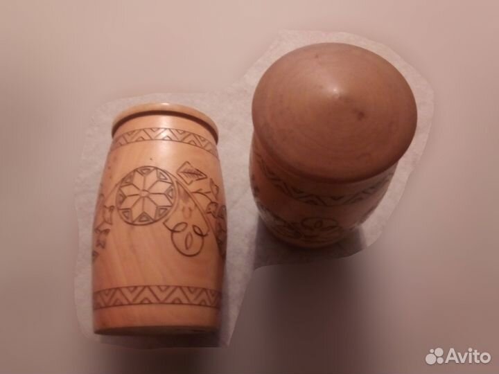 2 сувенирных бочонка из дерева