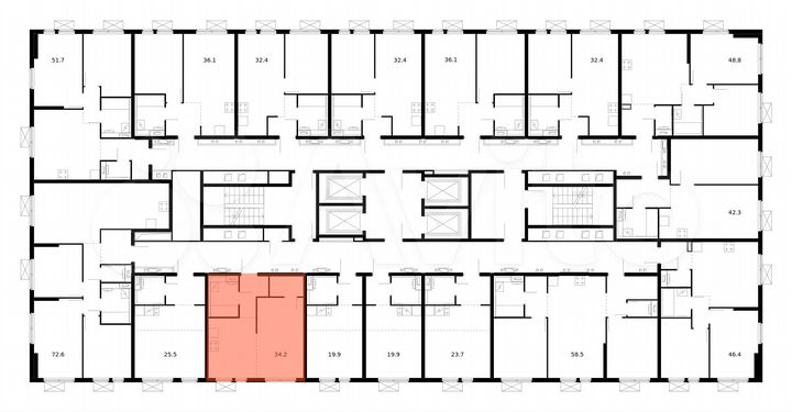 1-к. квартира, 34,2 м², 7/33 эт.
