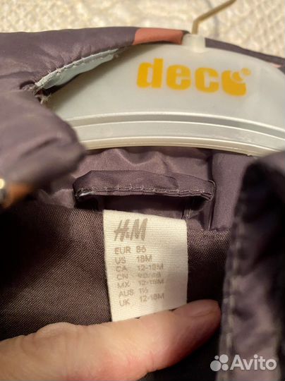 Куртка для девочки hm 86