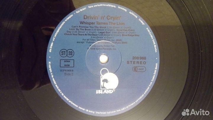 LP Drivin' N' Cryin' - Whisper Tames The Lion 1988