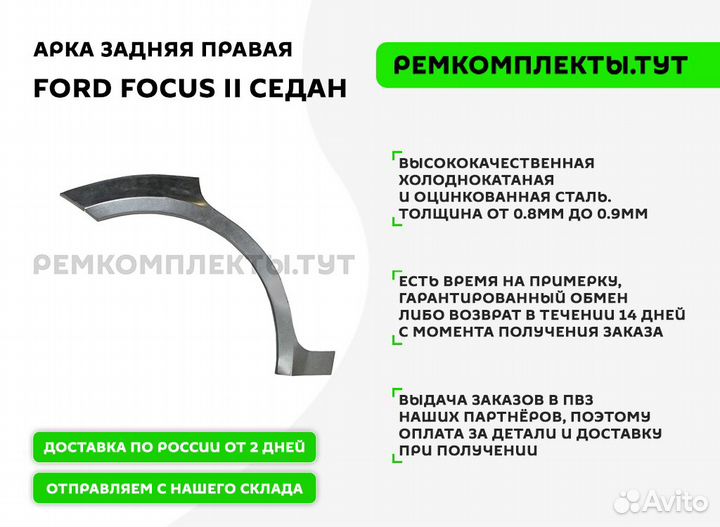 Арка задняя правая Ford Focus 2 седан
