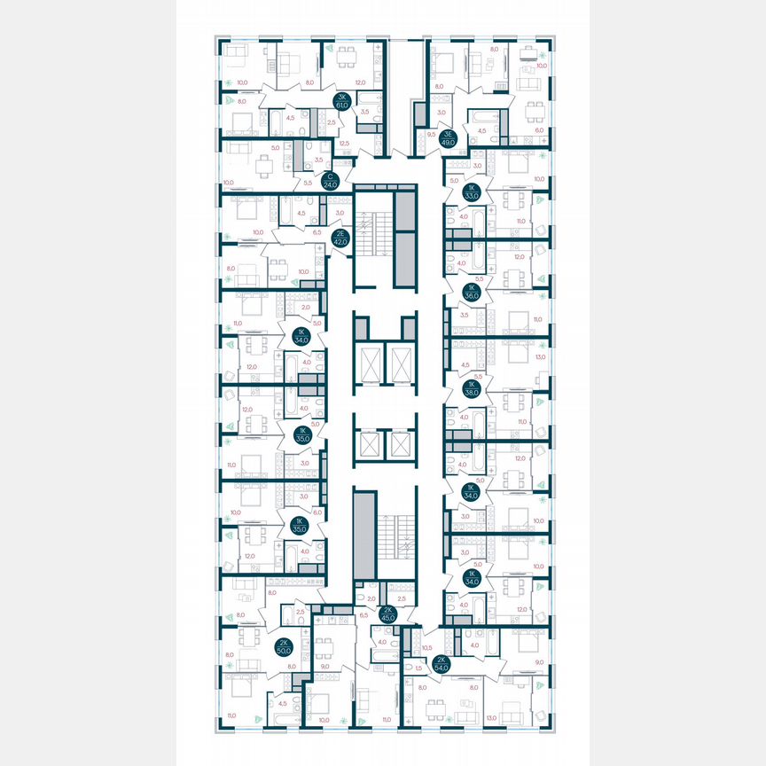 1-к. квартира, 36 м², 29/32 эт.
