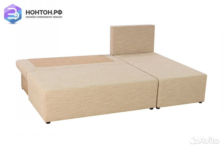 Диван угловой еврокнижка Комо светло-бежевый