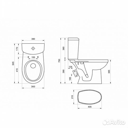 Унитаз-компакт Santek 