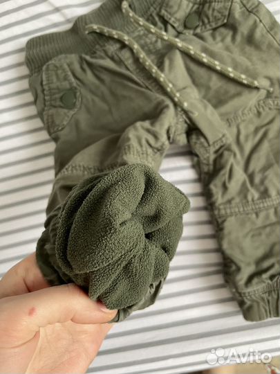 Брюки-джоггеры утепленные для мальчика 86