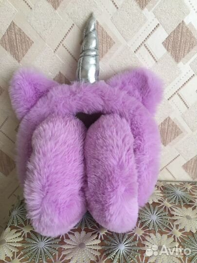 Меховые наушники единогор