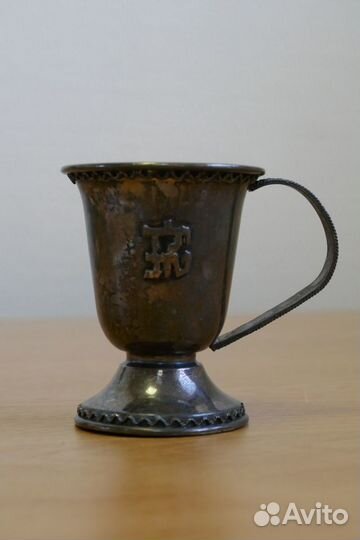 Винтаж. Китай. Посеребренная чашка. 7,5 см