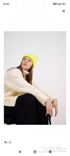 Шапка унисекс 100 % шерсть мериноса