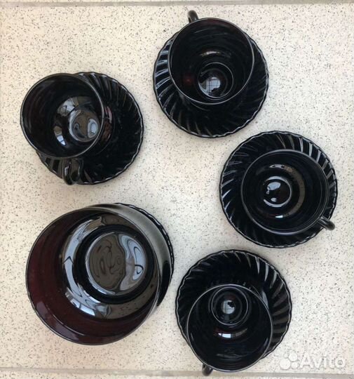 Сервиз чайный кофейный стеклянный